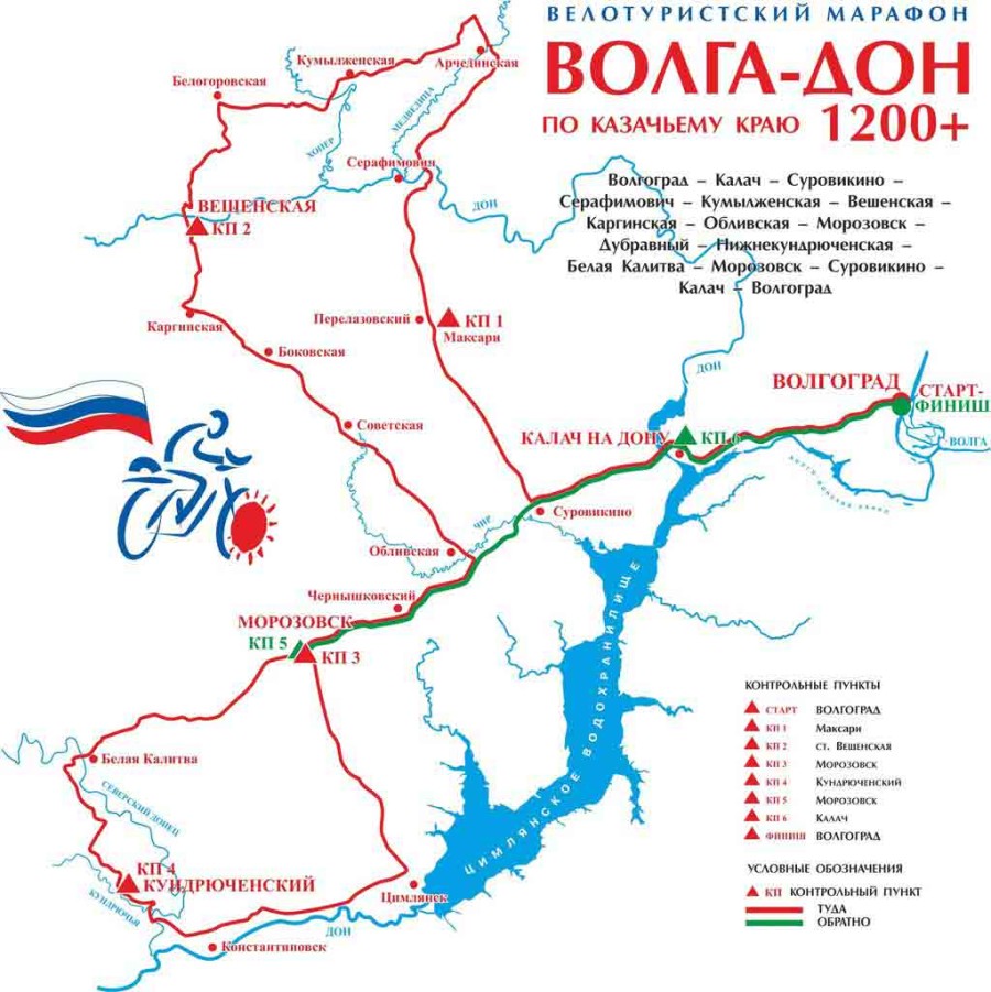 Волго-Донской канал на карте